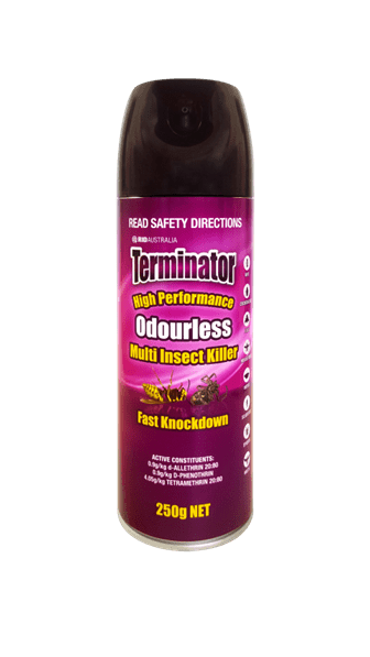 RID TERMINATOR ODOURLESS MULTI INSECT KILLER AEROSOL 250G